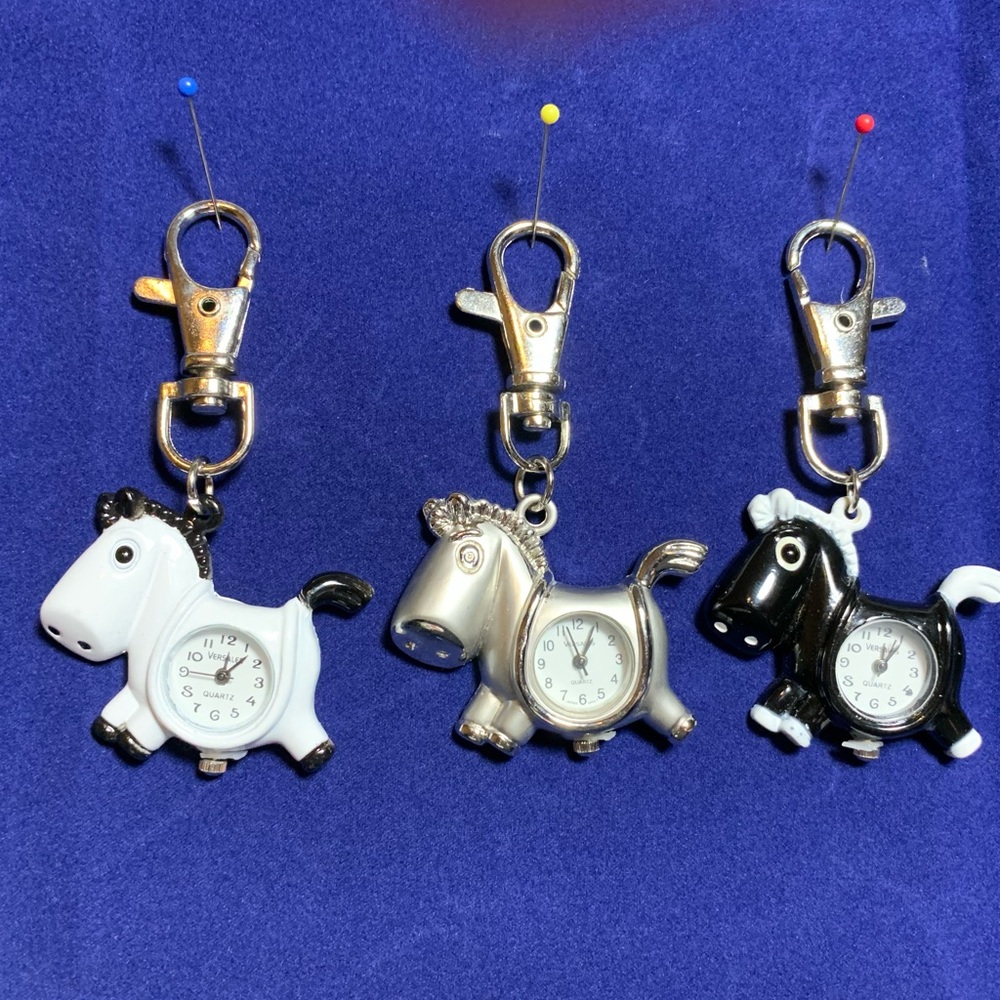 Horse Clip On Watch (Choose from 3 different colors)